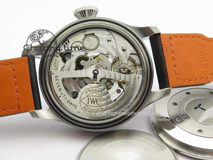 MIROTIME 0218 GoodFit Big Pilot Real PR IW500912 ZF Best Edition Black Dial On Black Leather Strap A 7287